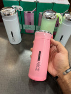 NICE Vacuum Flask 400ml - Thermal Insulation Glass Water Bottle - Hot and Cold - Leak Proof With Carry Loop