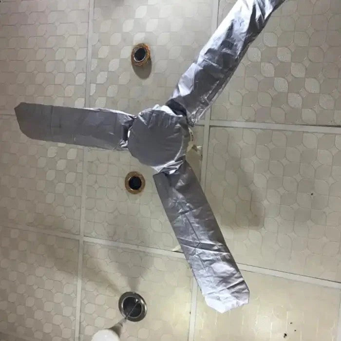 Ceiling Fan Cover Dust Proof Waterproof Parachute Cover Washable 3 Blades Fan Cover For Winter
