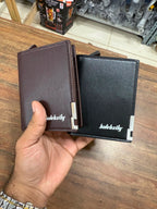 Bale Baily Mens Leather Wallet Bi Fold PU Leather Wallet For Men Slim Wallet With Card Slots - Black / Brown