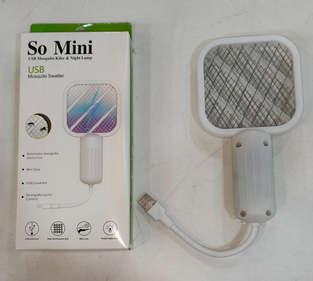 So Mini USB Mosquito Killer & Night Lamp - USB Mosquito Swatter - Automatic Mosquito Attraction Lamp - Mini Size USB Powered Mosquito Trap