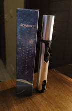 Powerful Jet Flame Lighter - Refillable Butane Gas Lighter - Windproof Jet Blue Flame Lighter With Safety Lock - Metal Lighter For Kitchen BBQ Camping