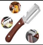 3 In 1 Wooden Peeler - Grater & Bottle Opener