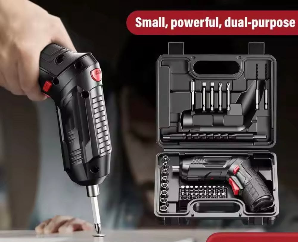 Cordless Electric Screwdriver - 90° Foldable Rechargeable