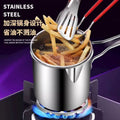 Mini Deep Frying Pot - Stainless Steel Fryer With Strainer