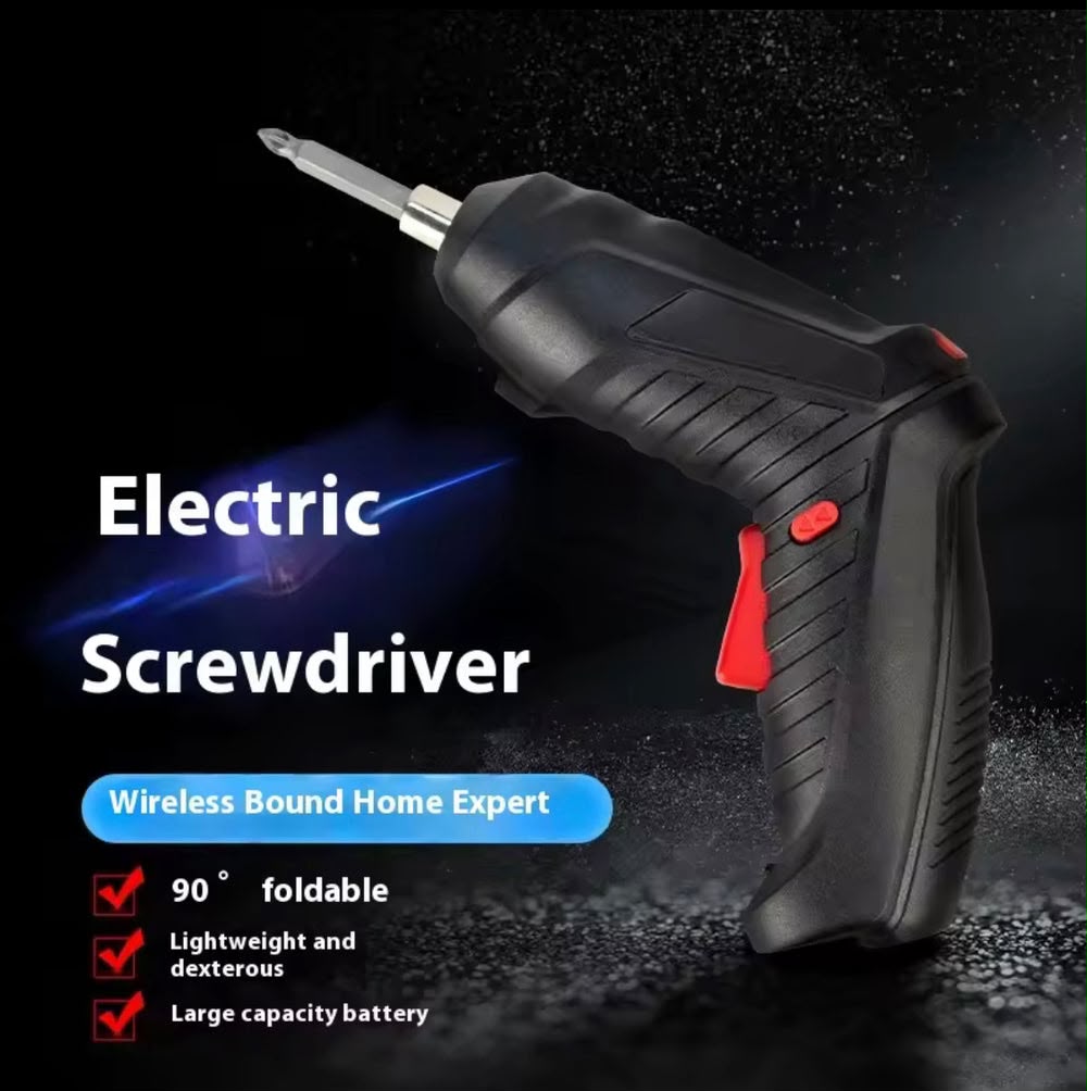 Cordless Electric Screwdriver - 90° Foldable Rechargeable