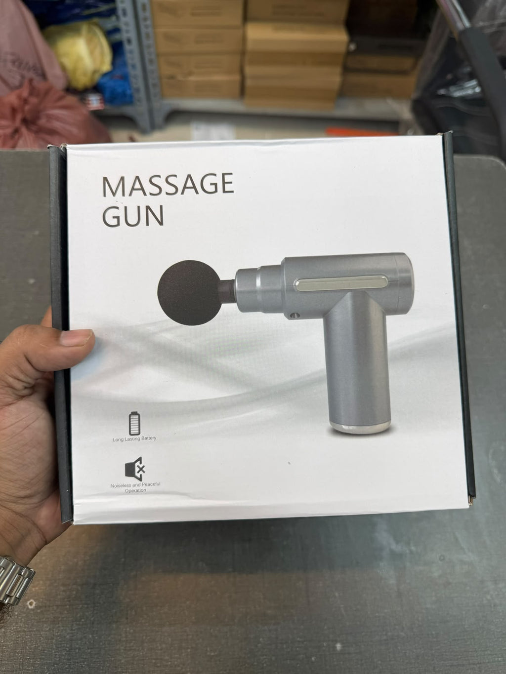 Mini Massage Gun - Portable Deep Tissue Massager Gun - USB Rechargeable Muscle Relaxation Gun - 4 Speed Levels - Body Pain Relief Massager For Men & Women